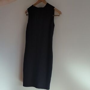 VTG Anne Klein Dress Vintage 90s Minimalist Sleeveless Navy Classic Cocktail